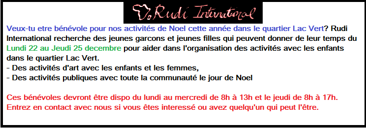 Nous Avons Besoin de Votre Aide sur Terrain pour Christmas Project&nbsp;2014